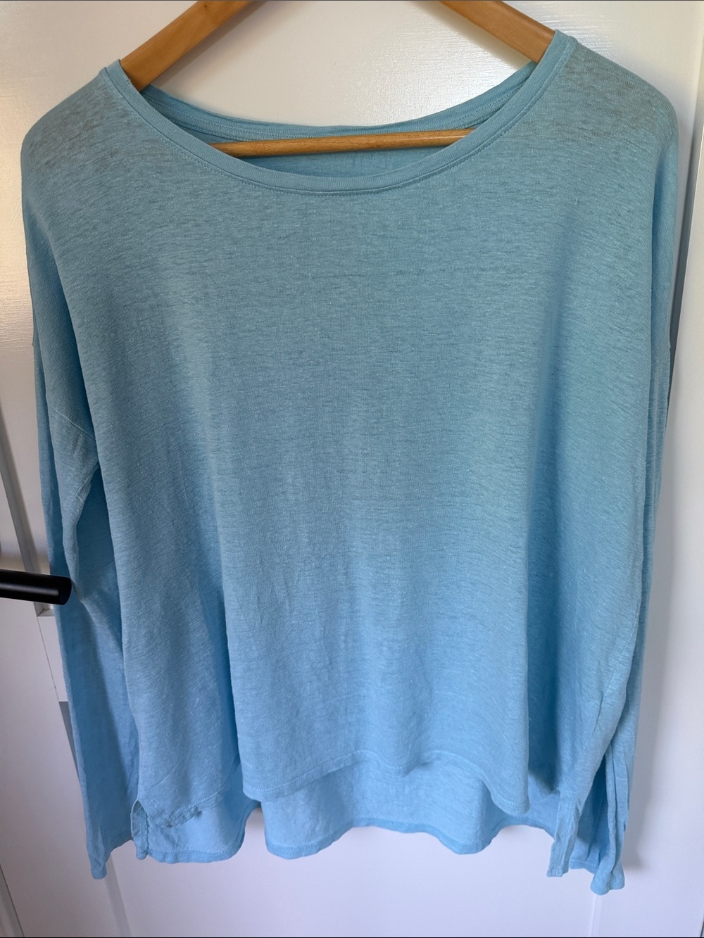 Eileen Fisher Blue Linen Tunic T Small or Medium